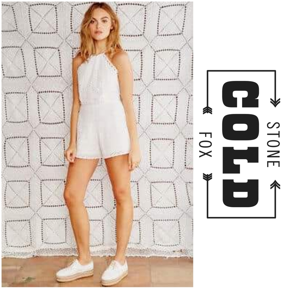 Cold Stone Fox Romeo White Eyelet Romper